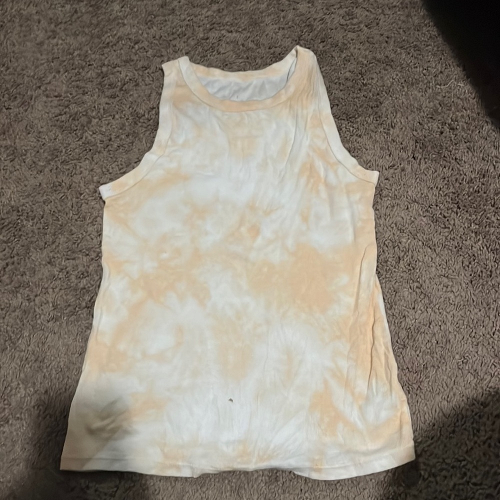 Cute summery tie dye orange tank